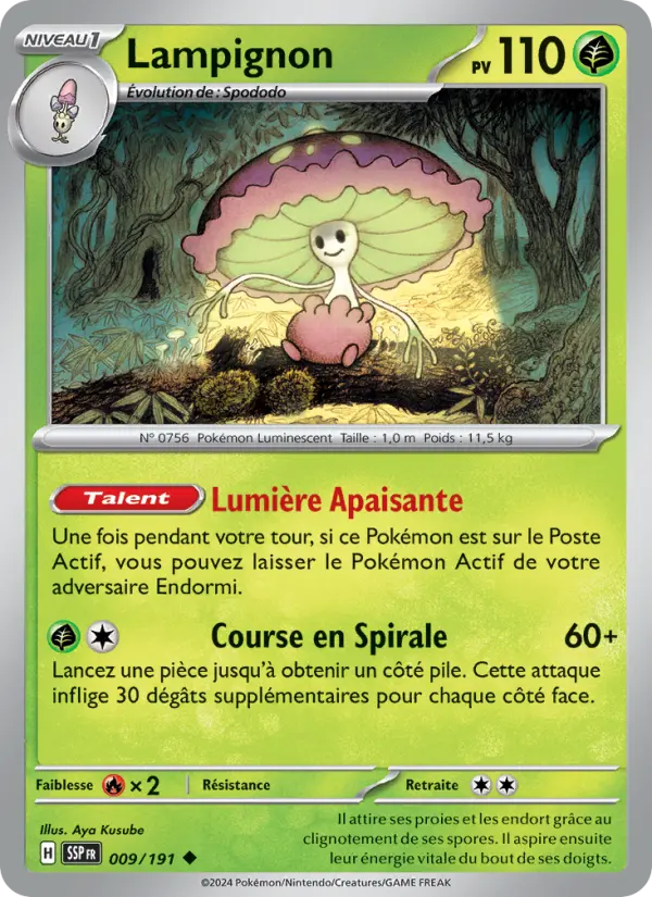 Lampignon — Carte Pokémon 009 Étincelles Déferlantes