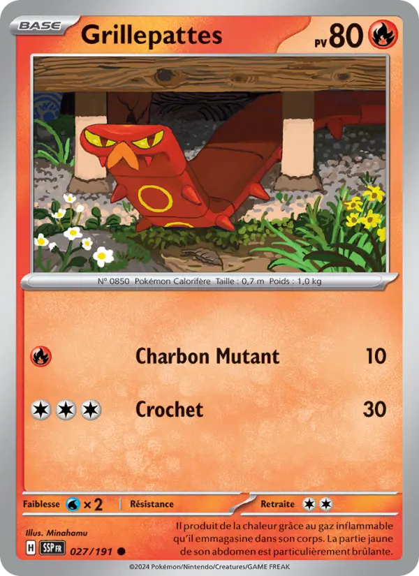 Grillepattes — Carte Pokémon 027 Étincelles Déferlantes