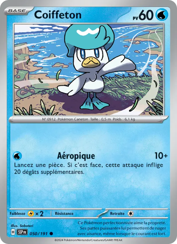 Coiffeton — Carte Pokémon 050 Étincelles Déferlantes