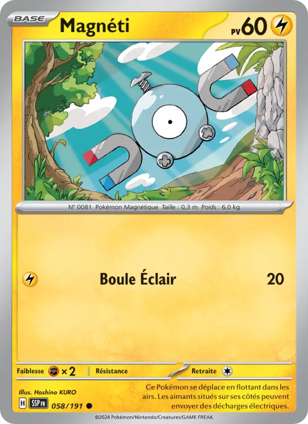 Magnéti — Carte Pokémon 058 Étincelles Déferlantes