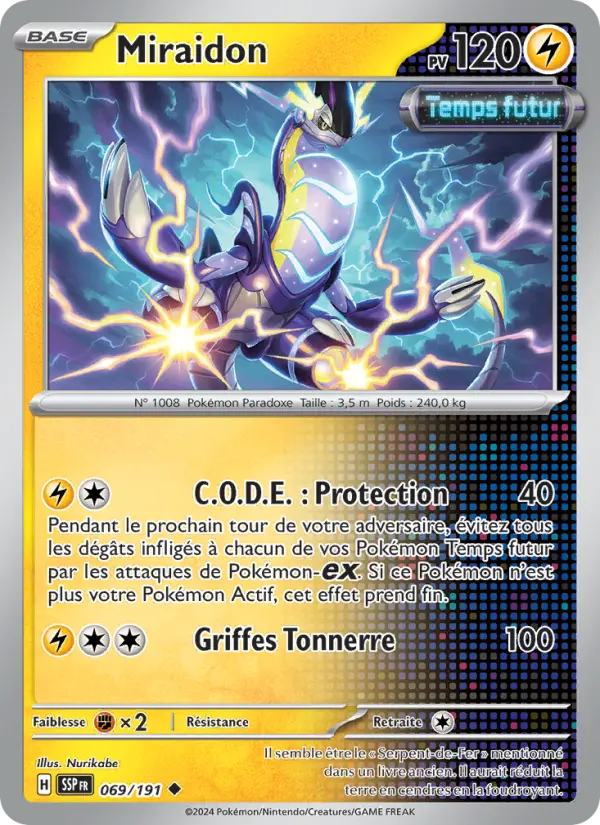 Miraidon — Carte Pokémon 069 Étincelles Déferlantes