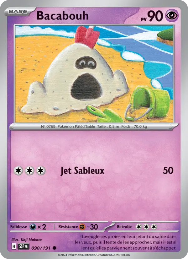 Bacabouh — Carte Pokémon 090 Étincelles Déferlantes