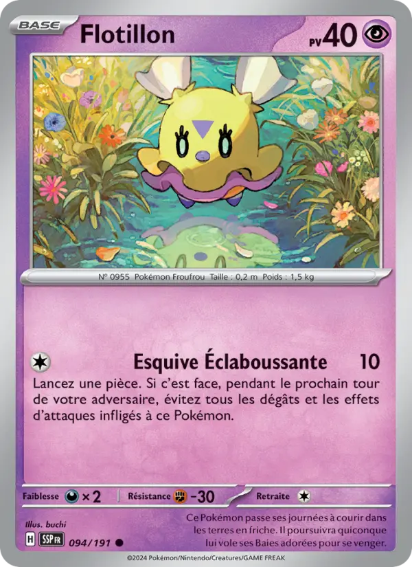 Flotillon — Carte Pokémon 094 Étincelles Déferlantes