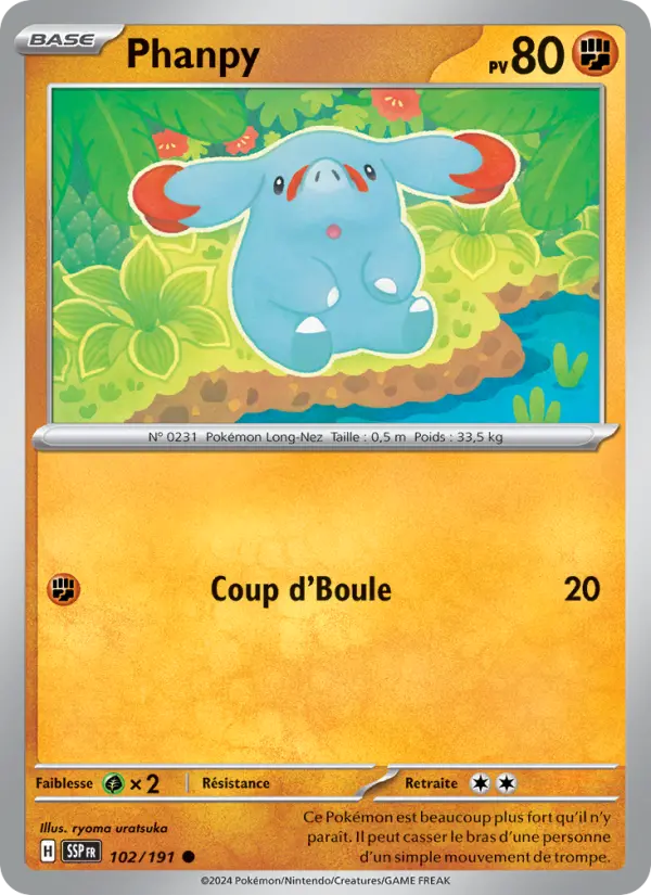 Phanpy — Carte Pokémon 102 Étincelles Déferlantes