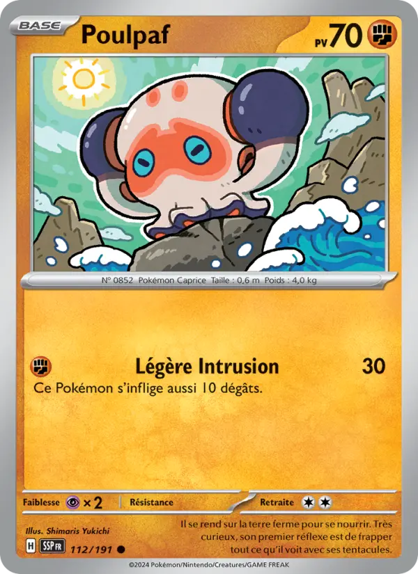 Poulpaf — Carte Pokémon 112 Étincelles Déferlantes
