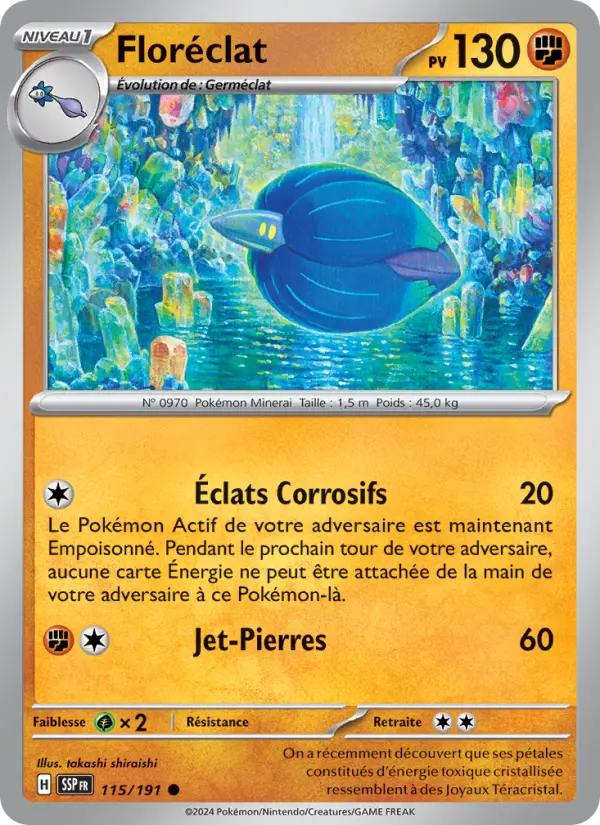 Floréclat — Carte Pokémon 115 Étincelles Déferlantes