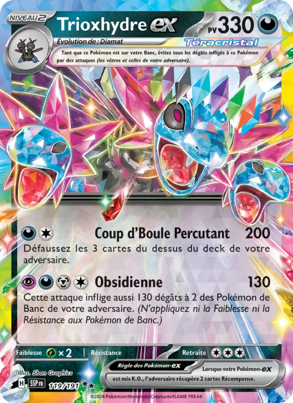 Trioxhydre-ex — Carte Pokémon 119 Étincelles Déferlantes