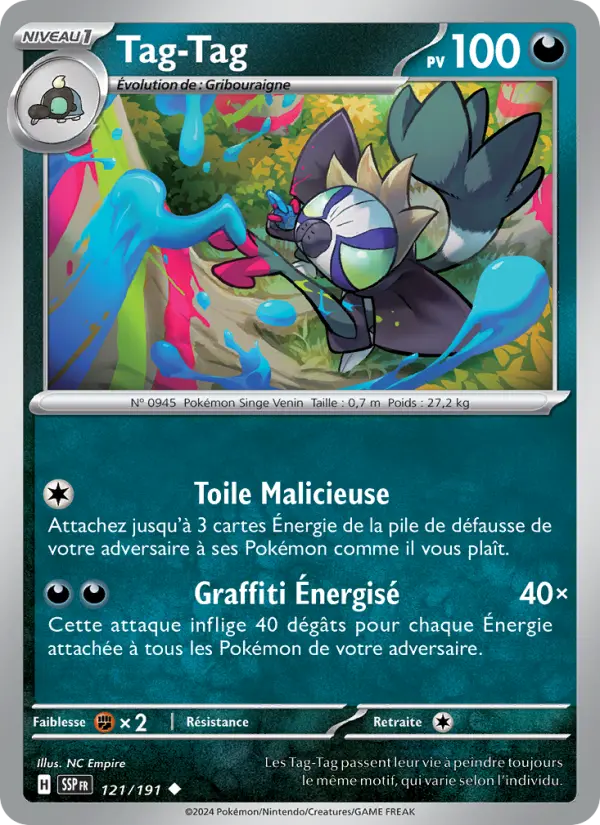 Tag-Tag — Carte Pokémon 121 Étincelles Déferlantes