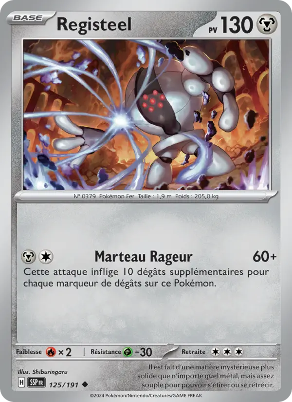 Registeel — Carte Pokémon 125 Étincelles Déferlantes