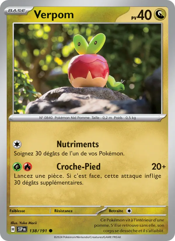 Verpom — Carte Pokémon 138 Étincelles Déferlantes