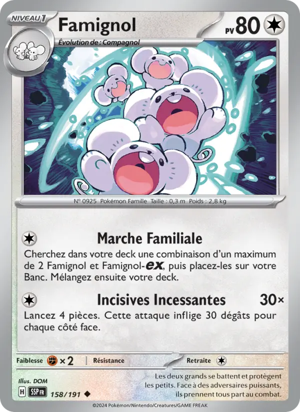 Famignol — Carte Pokémon 158 Étincelles Déferlantes