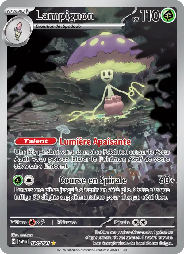 Lampignon — Carte Pokémon 194 Étincelles Déferlantes