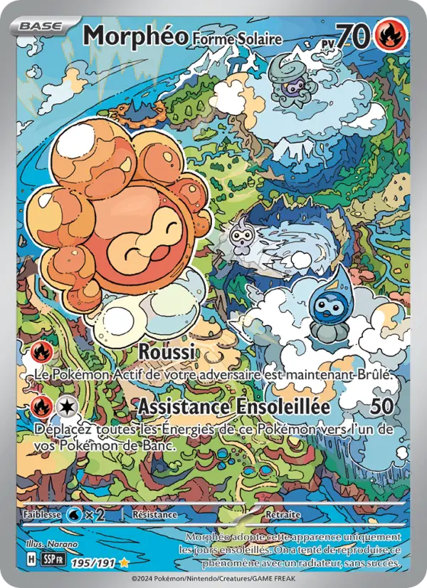 Morphéo Forme Solaire — Carte Pokémon 195 Étincelles Déferlantes
