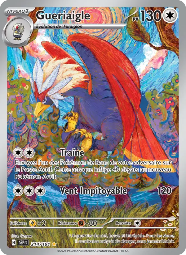 Gueriaigle — Carte Pokémon 214 Étincelles Déferlantes