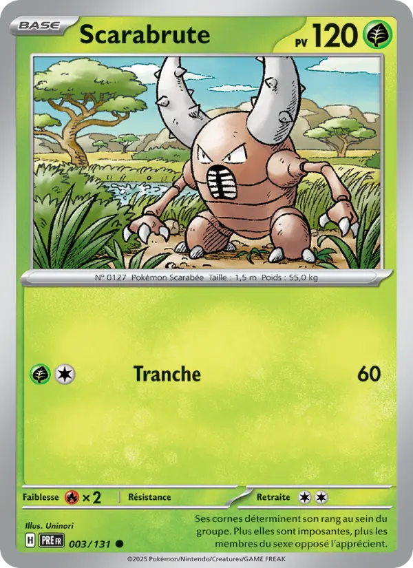 Scarabrute — Carte Pokémon 003 Évolutions Prismatiques