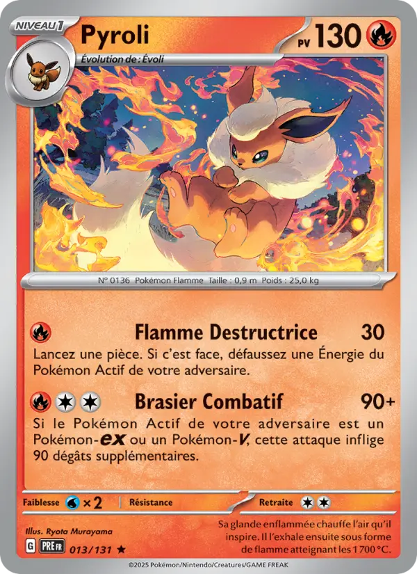 Pyroli — Carte Pokémon 013 Évolutions Prismatiques