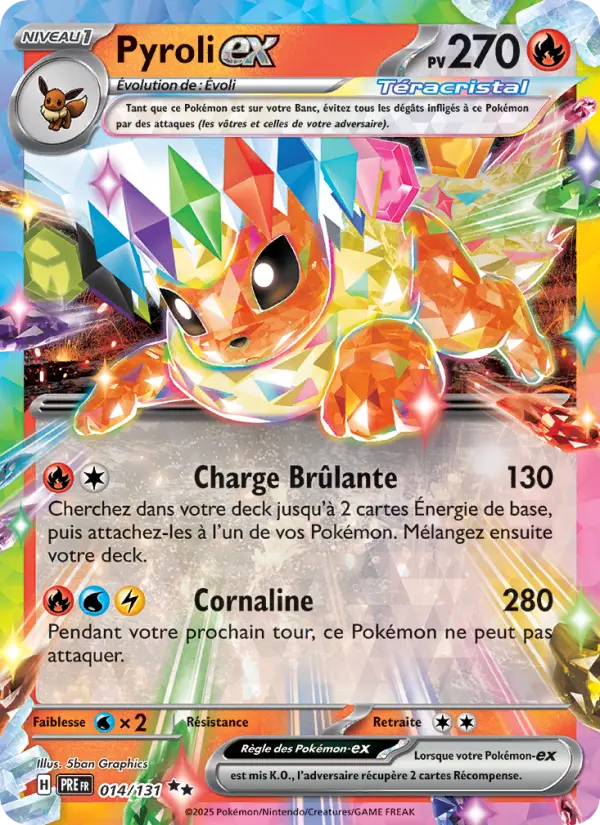 Pyroli-ex — Carte Pokémon 014 Évolutions Prismatiques