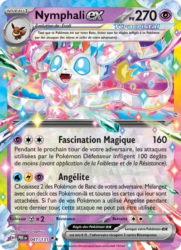 Nymphali-ex — Carte Pokémon 041 Évolutions Prismatiques