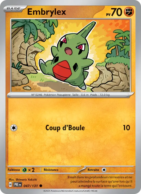 Embrylex — Carte Pokémon 047 Évolutions Prismatiques