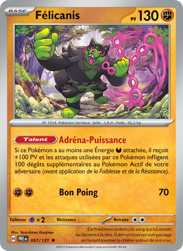 Félicanis — Carte Pokémon 057 Évolutions Prismatiques