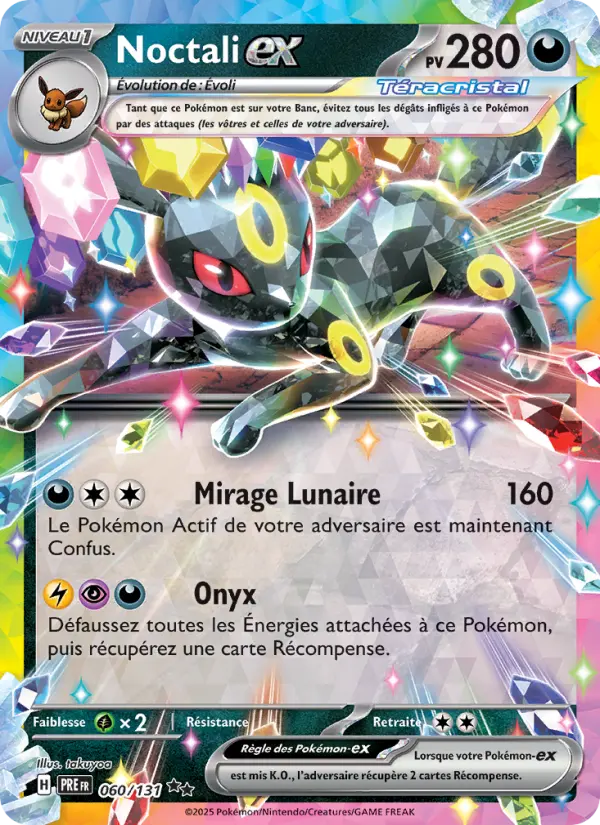 Noctali-ex — Carte Pokémon 060 Évolutions Prismatiques