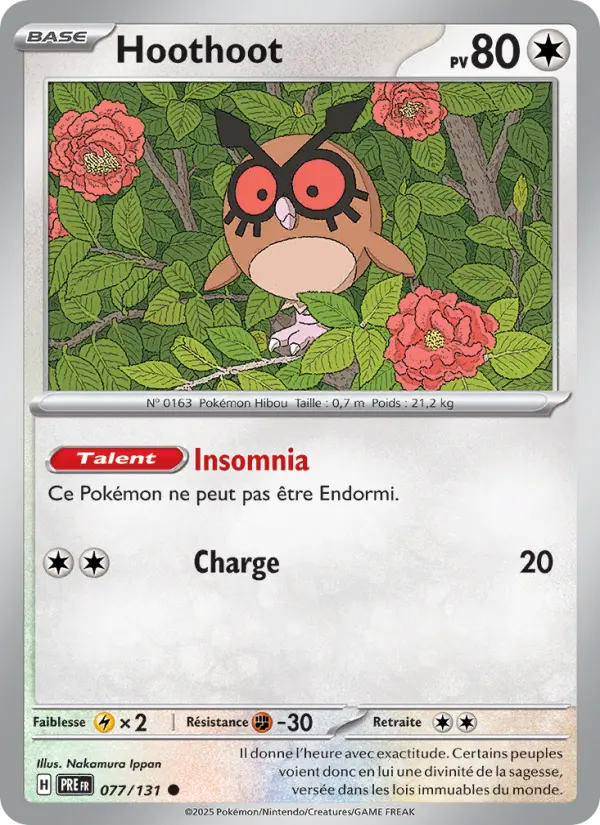 Hoothoot — Carte Pokémon 077 Évolutions Prismatiques