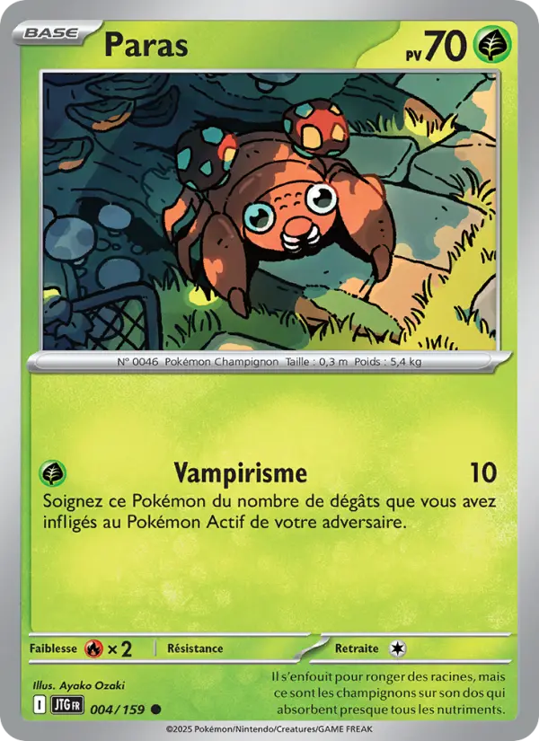 Paras — Carte Pokémon 004 Aventures Ensemble