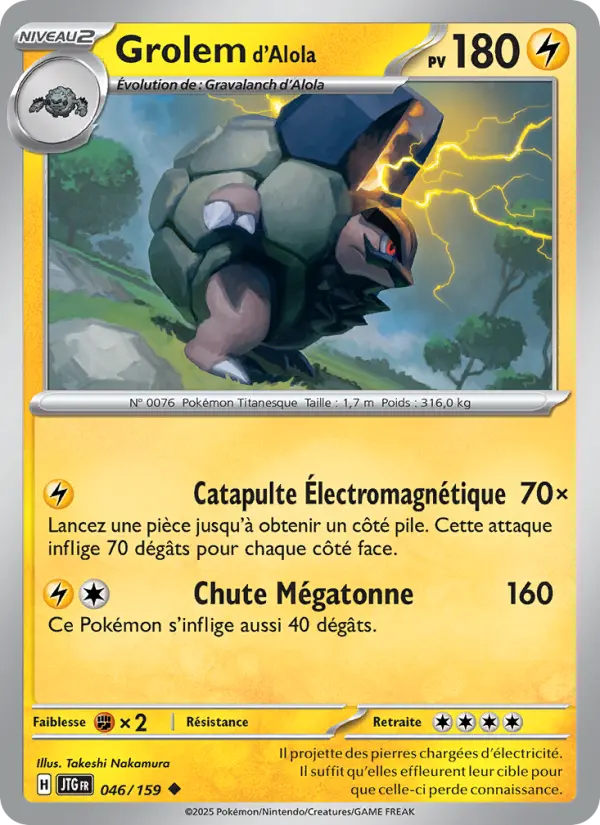 Grolem d'Alola — Carte Pokémon 046 Aventures Ensemble