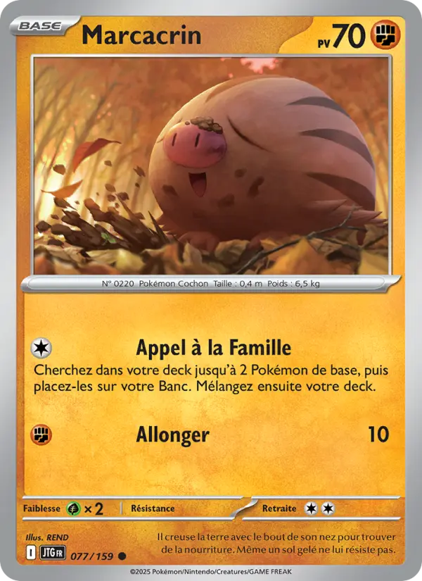 Marcacrin — Carte Pokémon 077 Aventures Ensemble