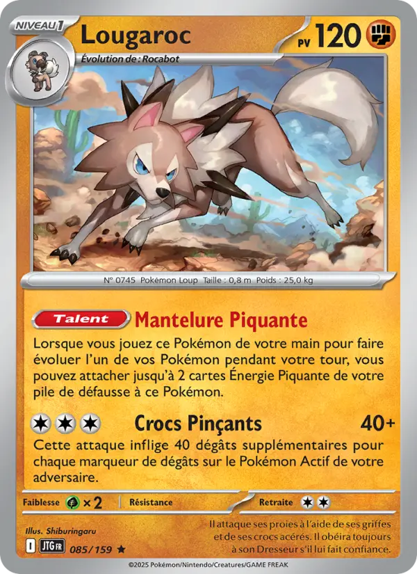 Lougaroc — Carte Pokémon 085 Aventures Ensemble