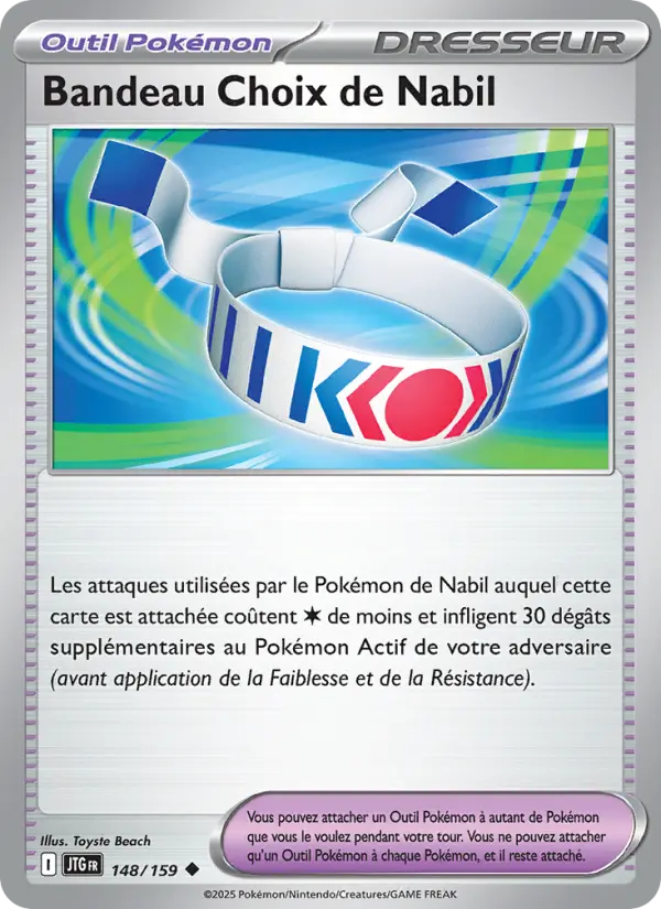 Bandeau Choix de Nabil — Carte Pokémon 148 Aventures Ensemble