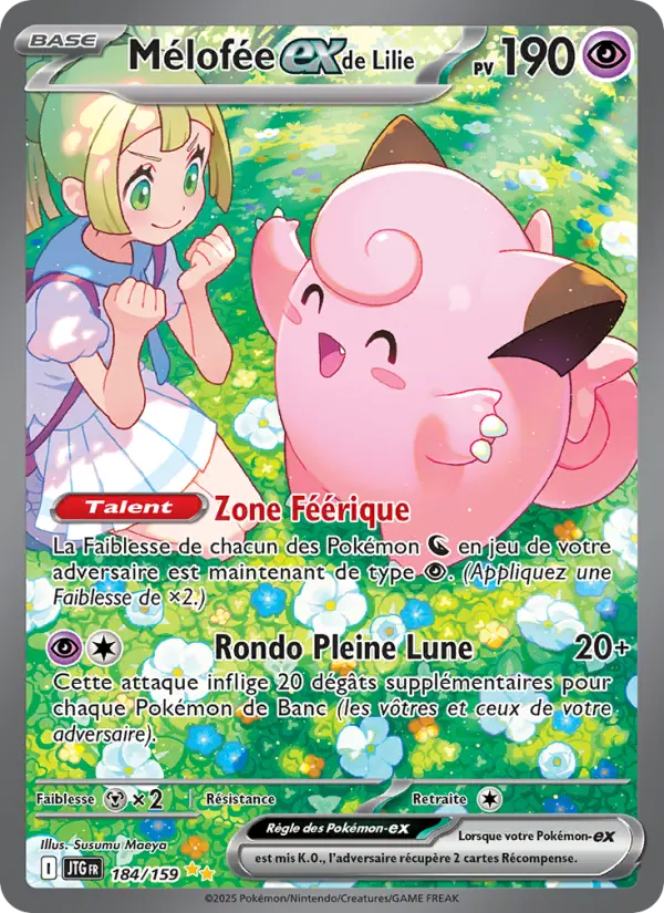 Mélofée-ex de Lilie — Carte Pokémon 184 Aventures Ensemble