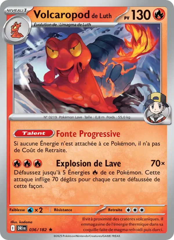 Volcaropod de Luth — Carte Pokémon 036 Rivalités Destinées