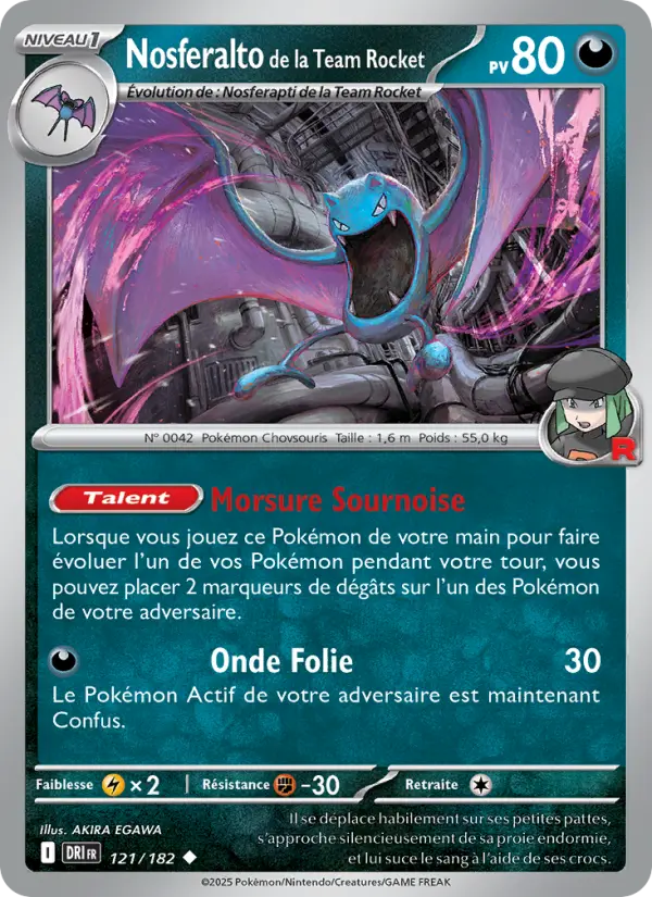 Nosferalto de la Team Rocket — Carte Pokémon 121 Rivalités Destinées