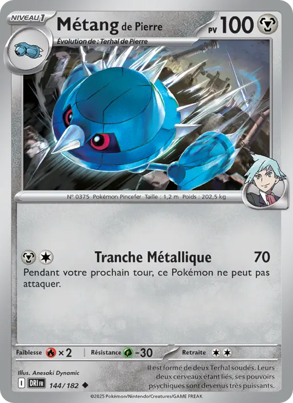 Métang de Pierre — Carte Pokémon 144 Rivalités Destinées