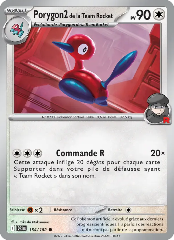 Porygon2 de la Team Rocket — Carte Pokémon 154 Rivalités Destinées