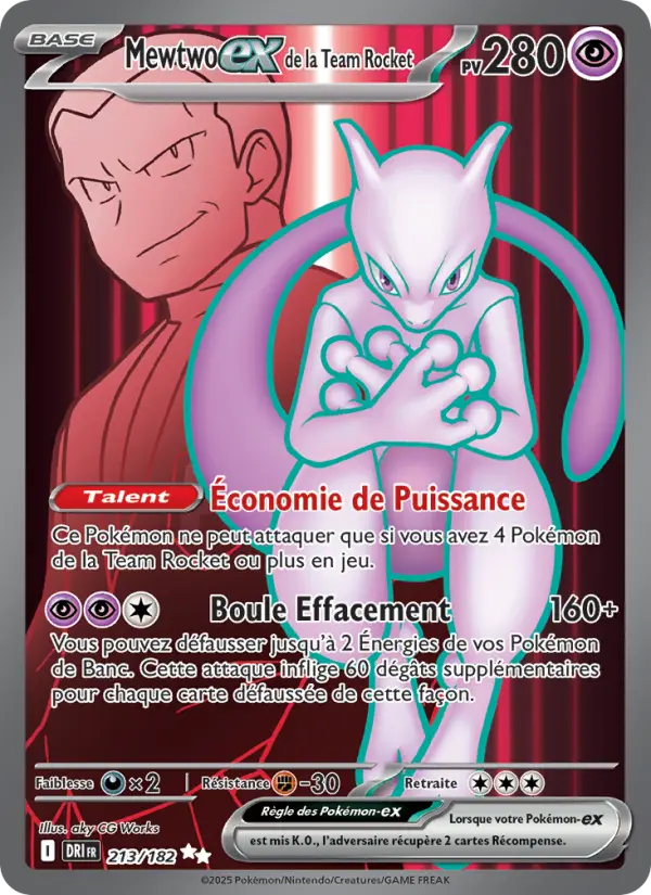 213/182 - Mewtwo EX de la Team Rocket