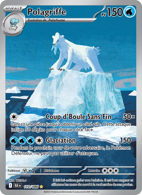 Polagriffe — Carte Pokémon 110 Foudre Noire