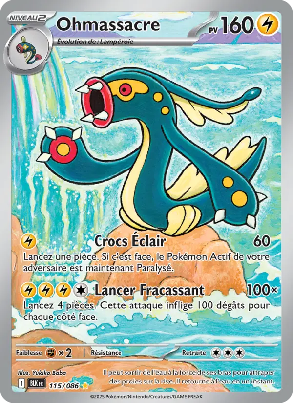 Ohmassacre — Carte Pokémon 115 Foudre Noire