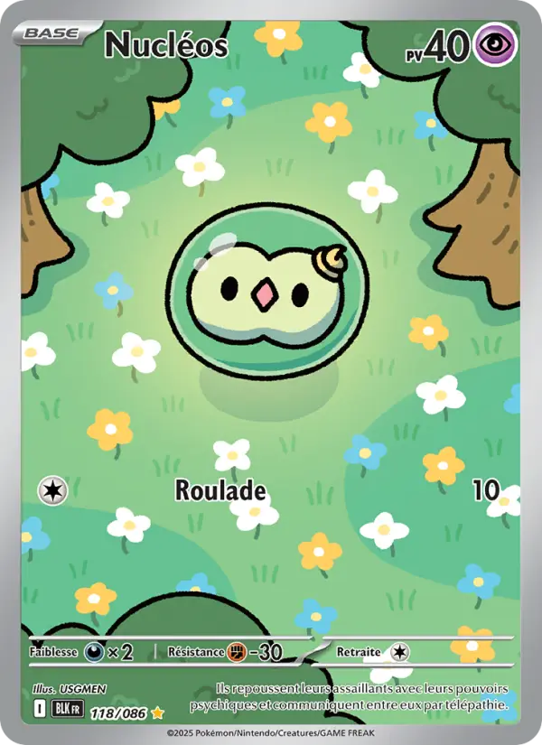 Nucléos — Carte Pokémon 118 Foudre Noire