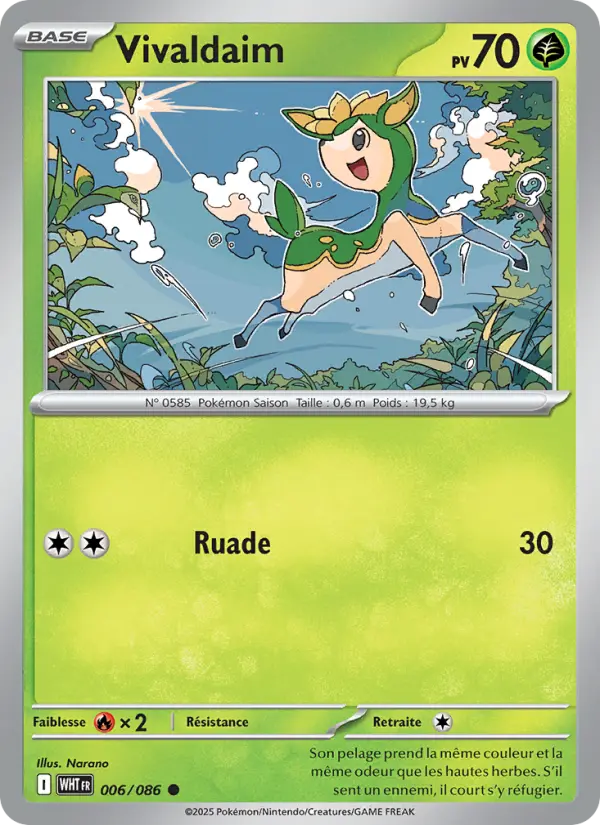 Vivaldaim — Carte Pokémon 006 Flamme Blanche