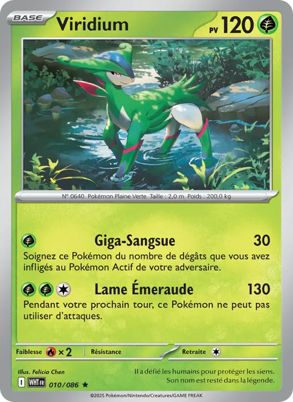 Viridium — Carte Pokémon 010 Flamme Blanche