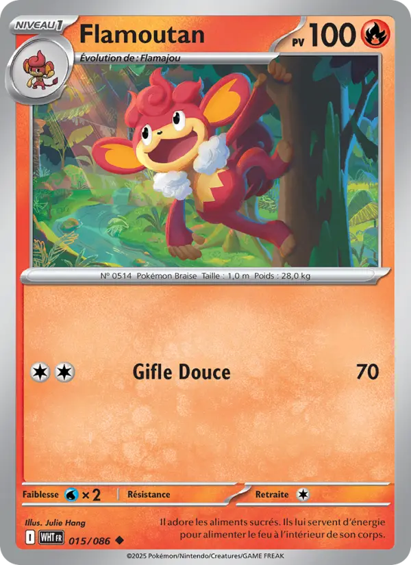 Flamoutan — Carte Pokémon 015 Flamme Blanche