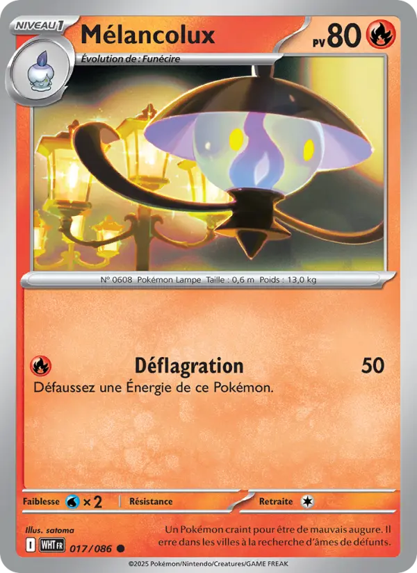 Mélancolux — Carte Pokémon 017 Flamme Blanche