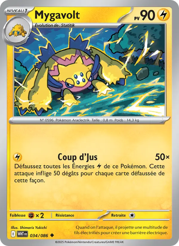 Mygavolt — Carte Pokémon 034 Flamme Blanche