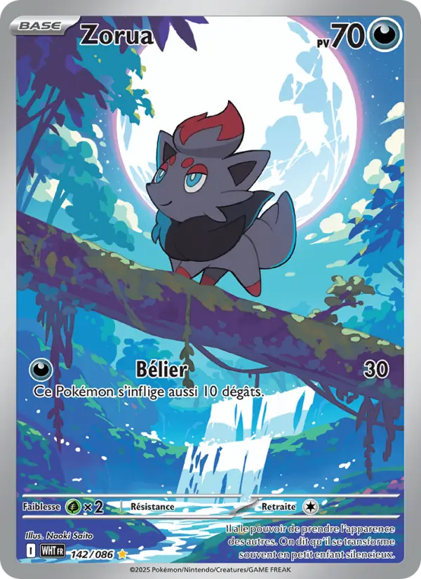 Zorua — Carte Pokémon 142 Flamme Blanche