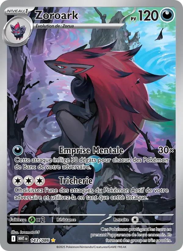Zoroark — Carte Pokémon 143 Flamme Blanche