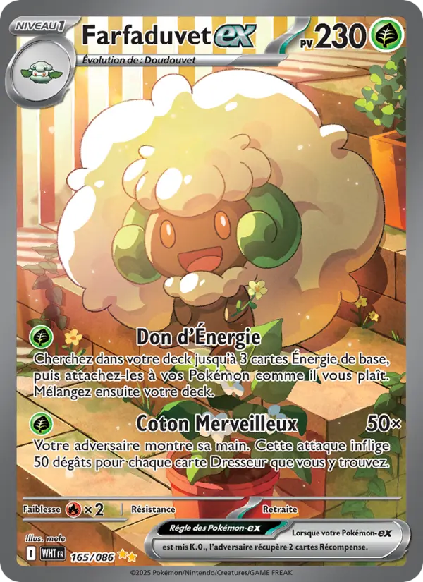 Farfaduvet-ex — Carte Pokémon 165 Flamme Blanche