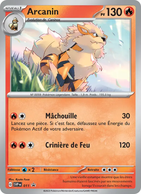 Arcanin — Carte Pokémon 011 SVP Black Star Promos