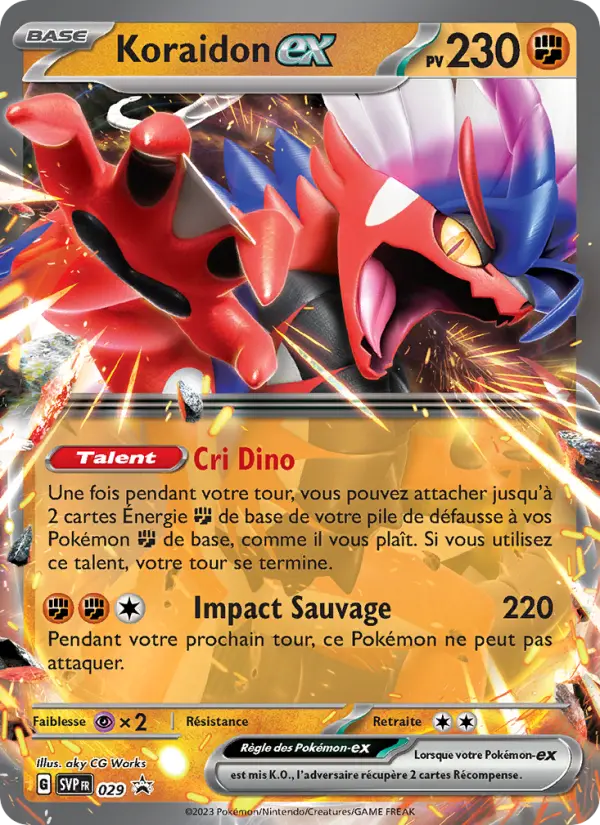 Koraidon-ex — Carte Pokémon 029 SVP Black Star Promos